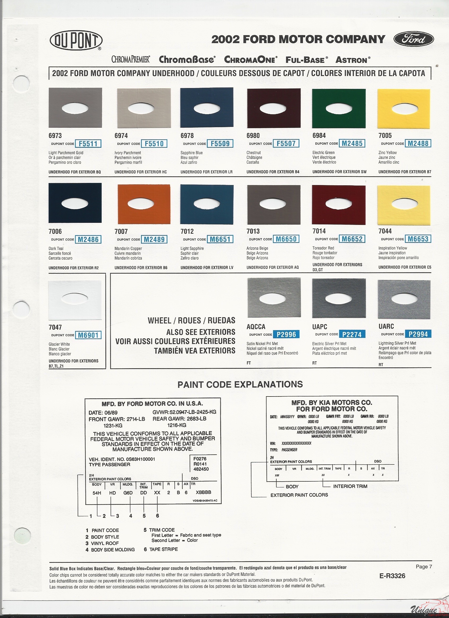 2002 Ford-6 Paint Charts
